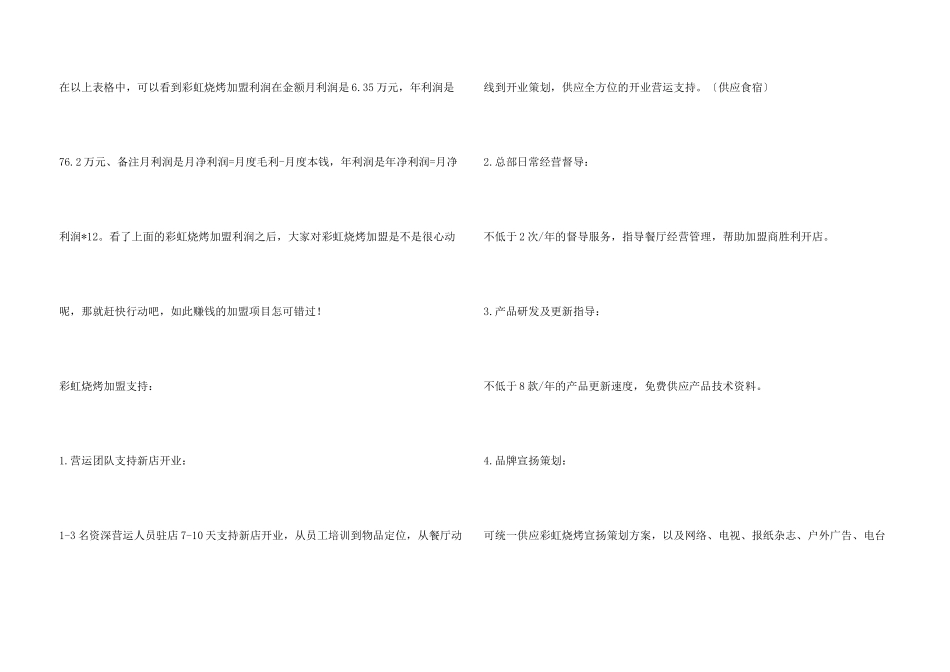彩虹烧烤加盟，多方位助您轻松创业！_第3页