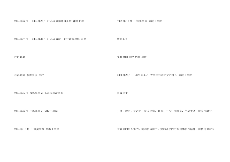 律师助理个人简历_第3页