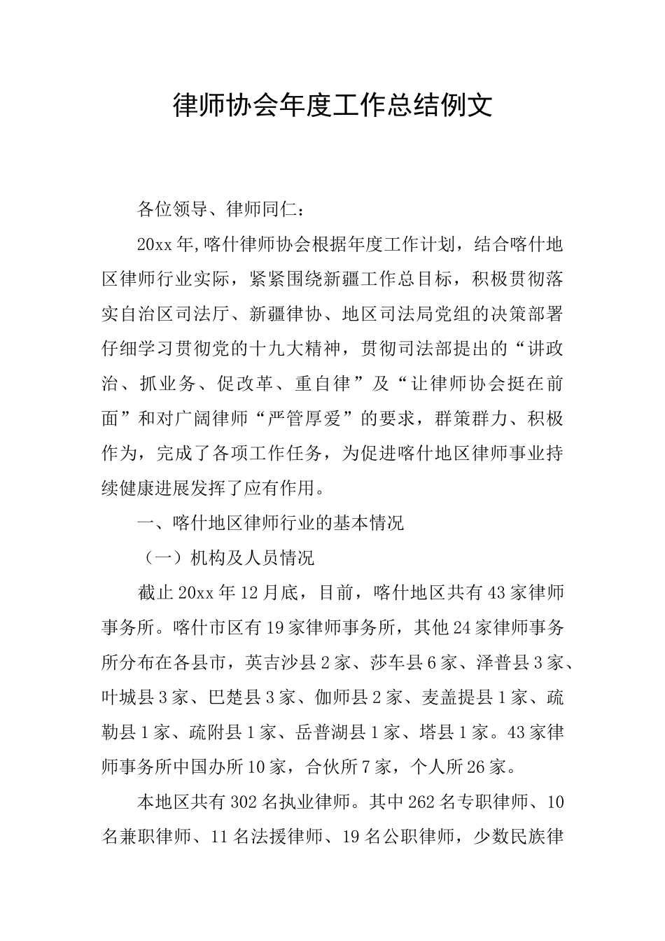律师协会年度工作总结例文_第1页