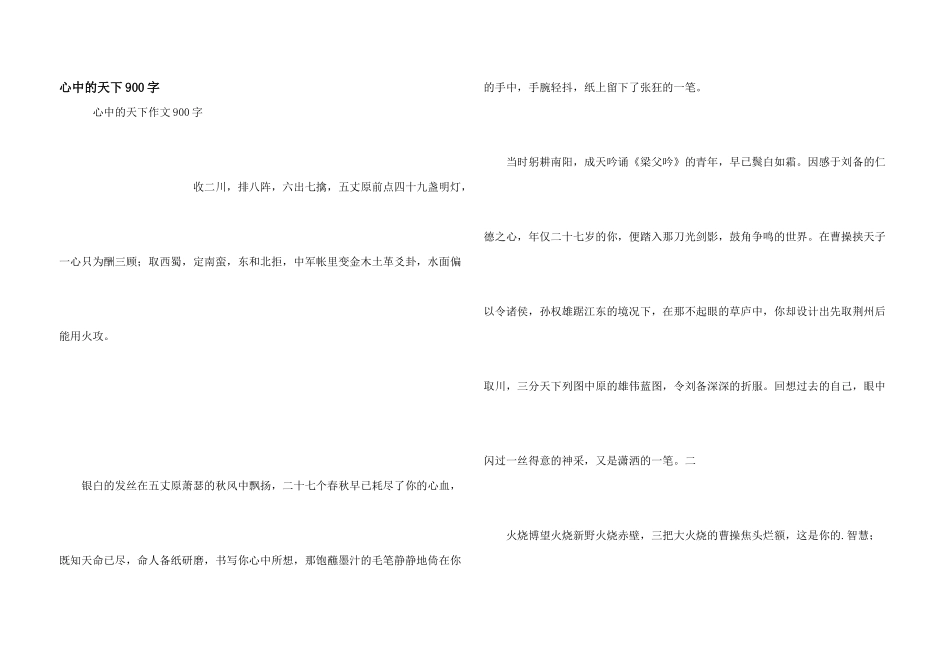 心中的天下900字_第1页