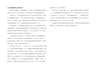 心灵之窗的奇幻之旅900字