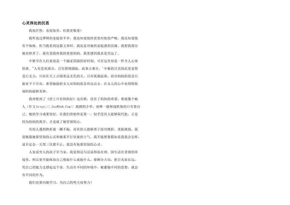 心灵深处的沉思_第1页