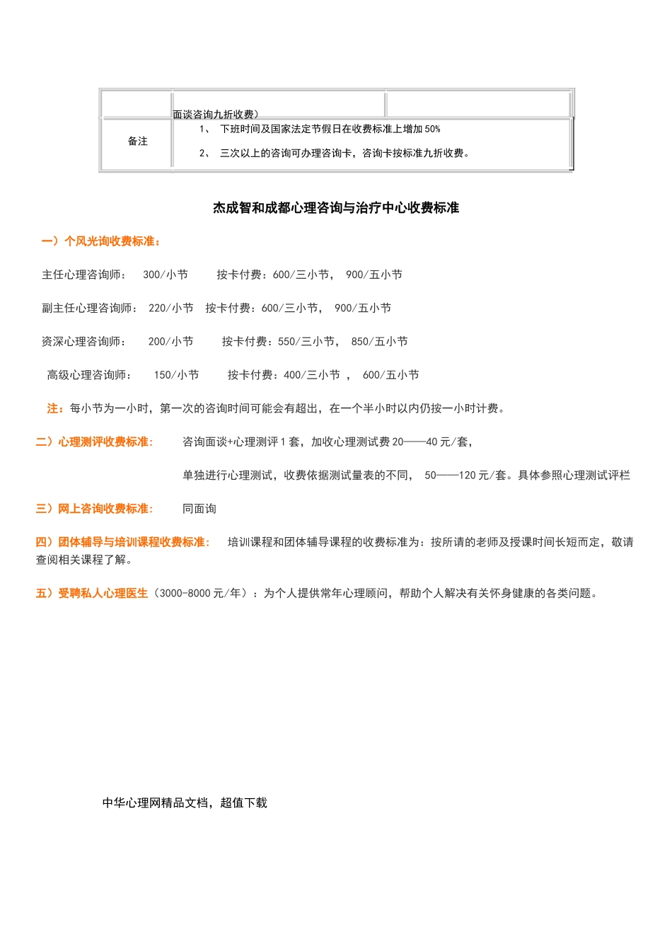 心理咨询收费标准_第3页