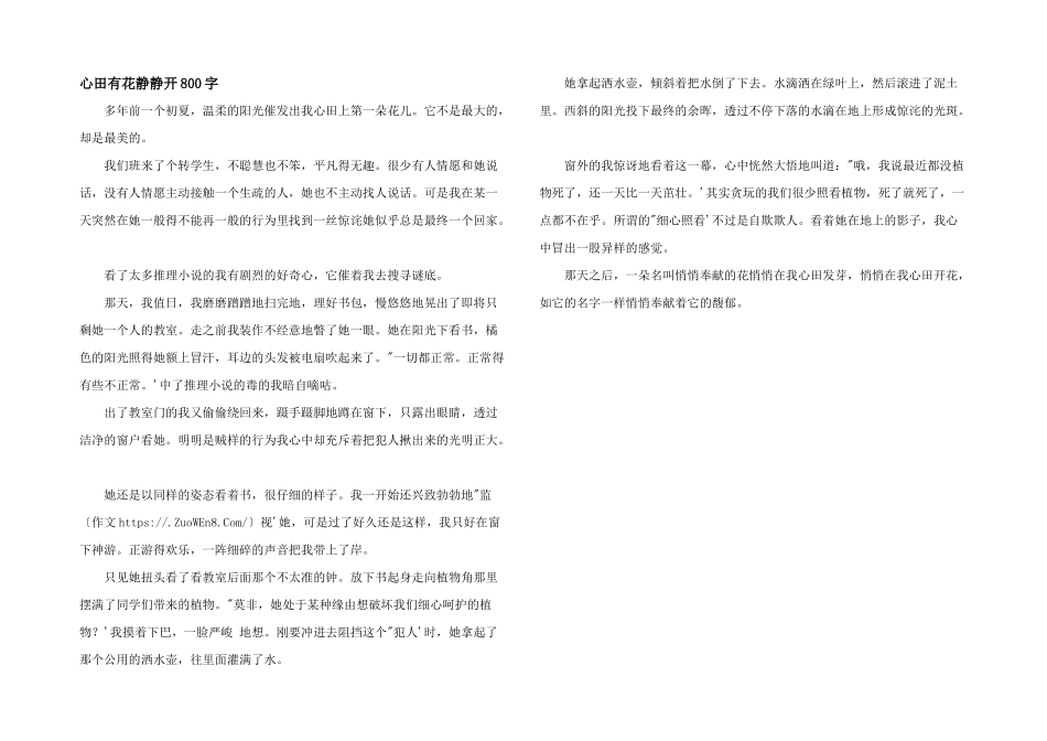 心田有花静静开800字_第1页