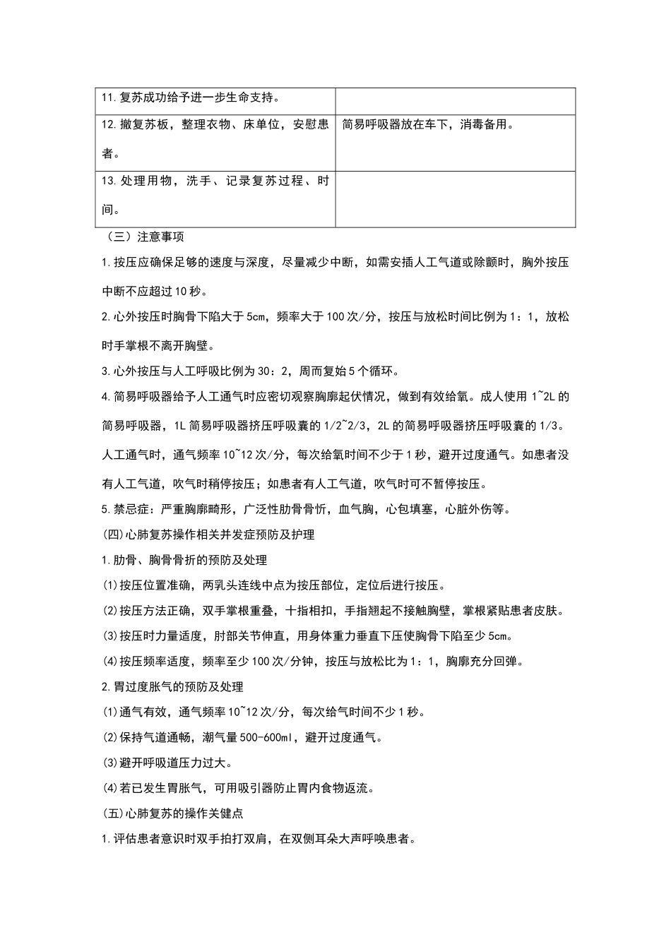 心肺复苏技术操作规范及评分标准_第3页