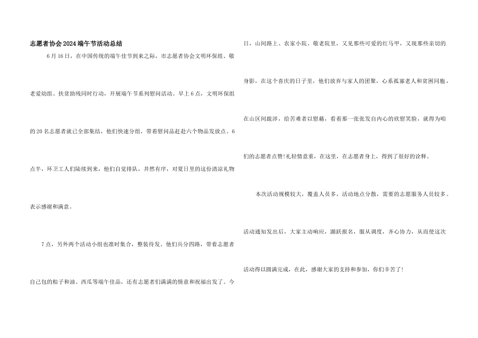志愿者协会2024端午节活动总结_第1页