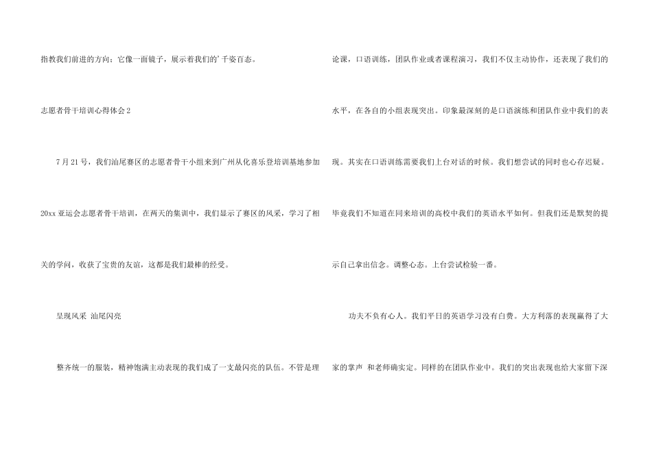 志愿者骨干培训心得体会_第3页