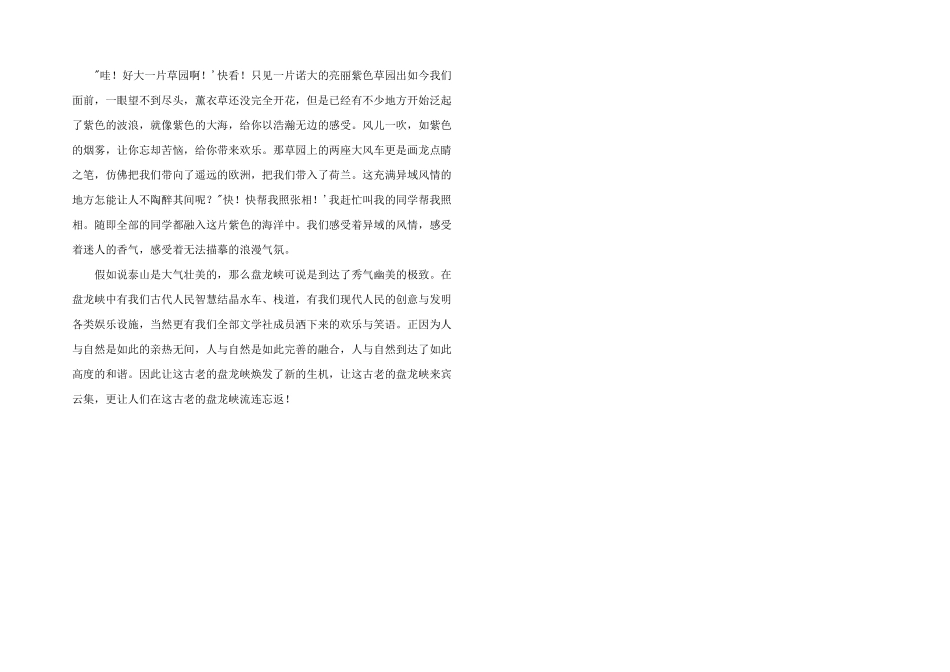 快乐之旅——行盘龙峡1000字_第2页