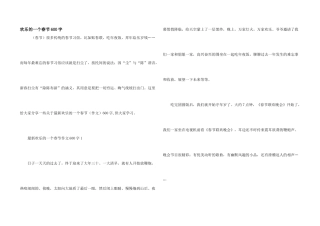 快乐的一个春节600字