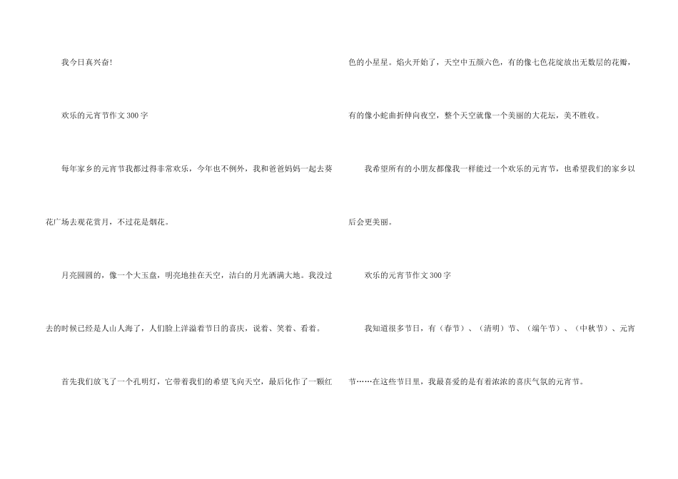 快乐的元宵节300字10篇_第2页