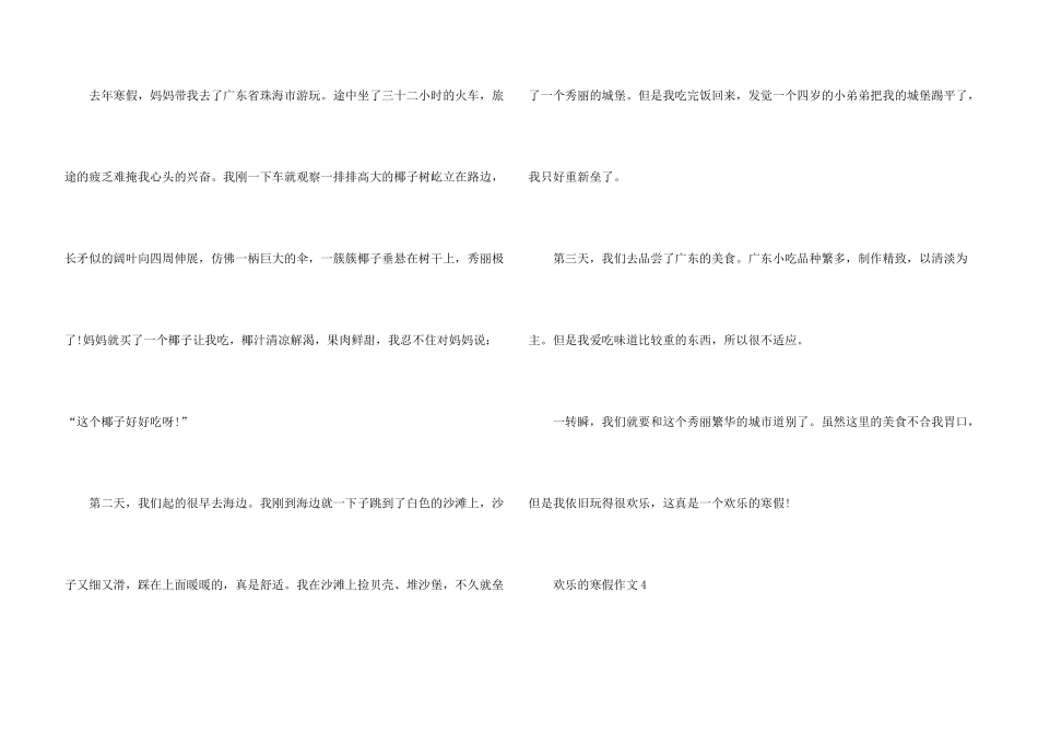 快乐的寒假300字左右_第3页