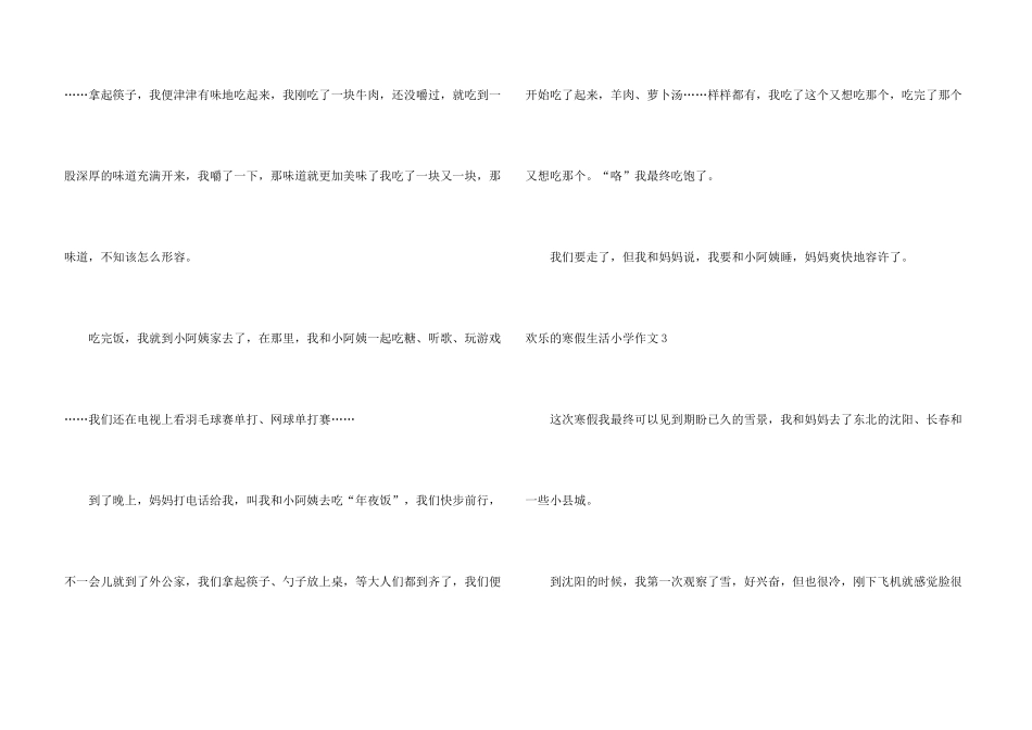 快乐的寒假生活小学_第3页