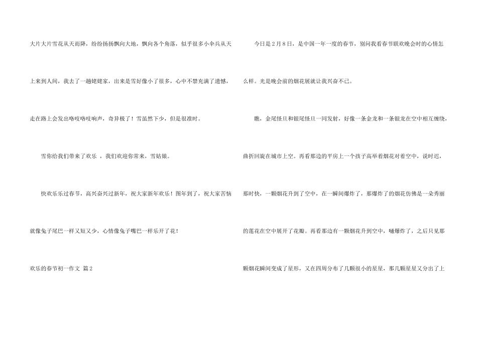快乐的春节初一3篇_第3页