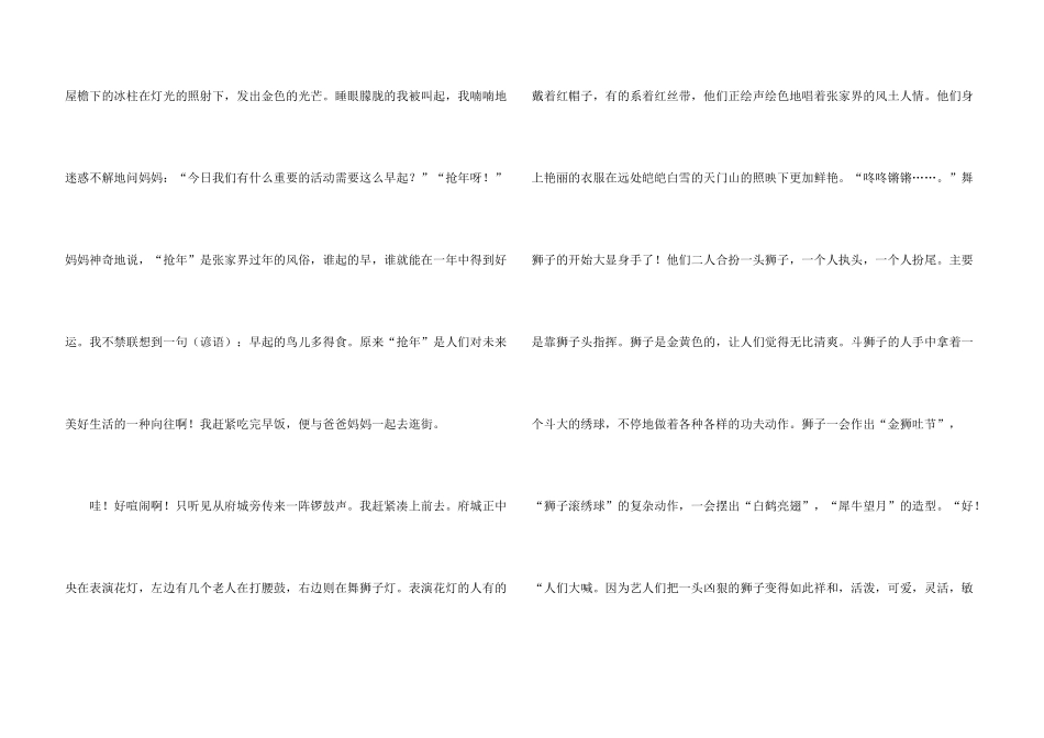 快乐的春节优秀大全_第3页