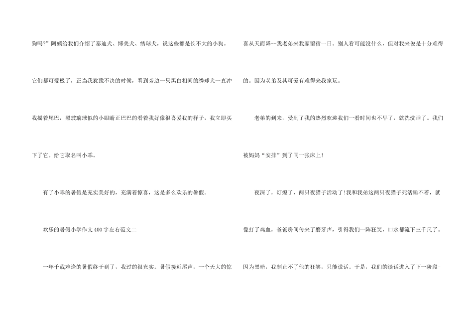 快乐的暑假小学400字左右十篇_第2页