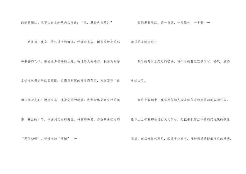 快乐的暑假周记_第2页