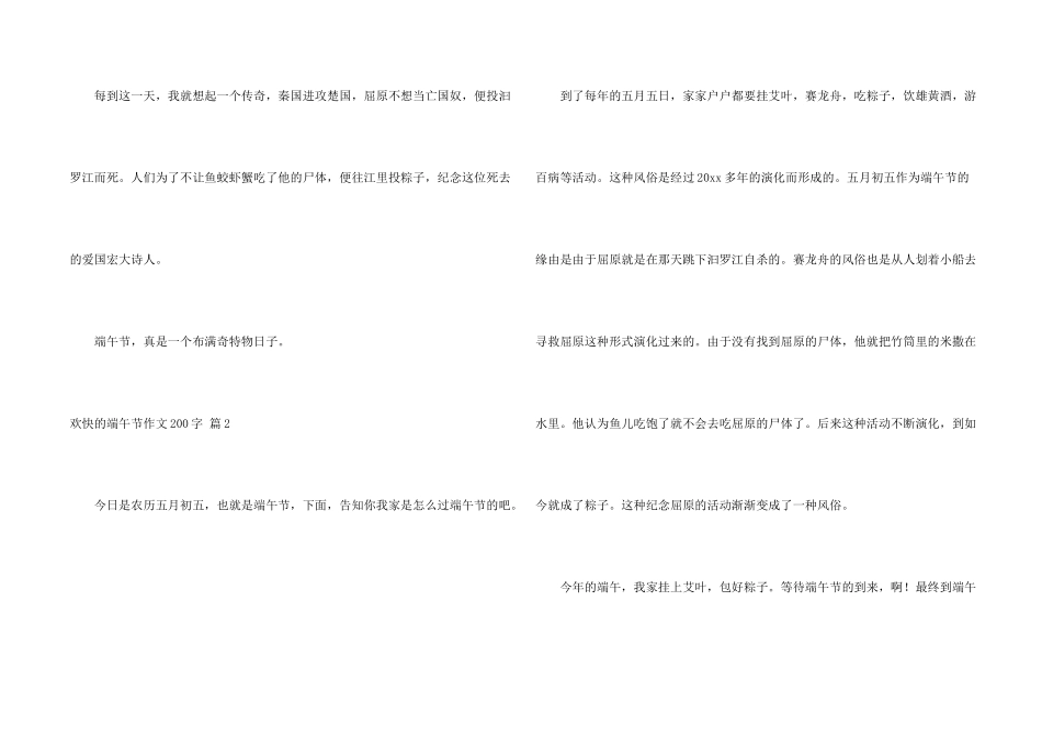 快乐的端午节200字七篇_第2页