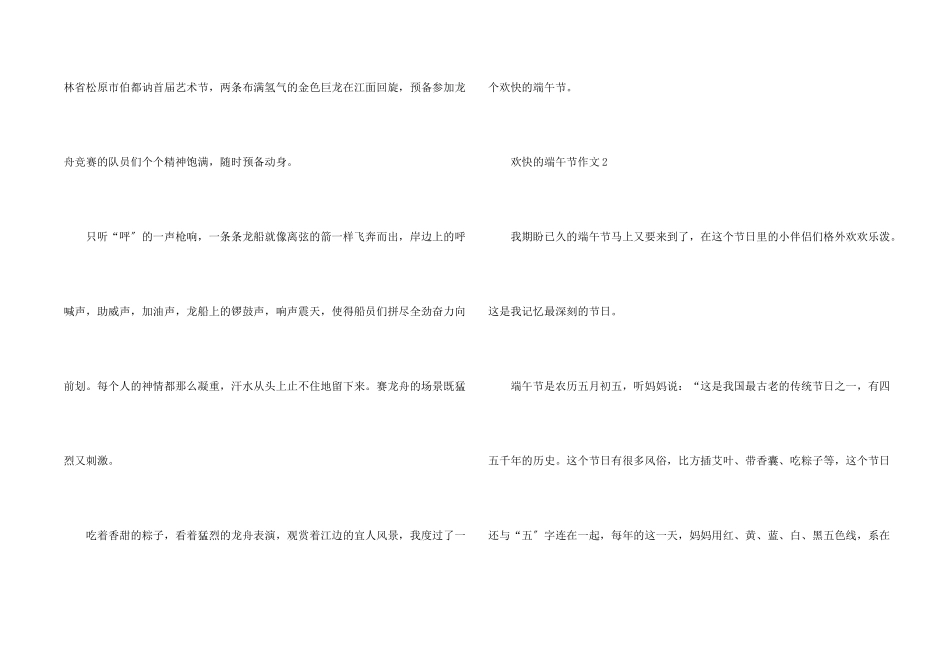 快乐的端午节300字（10篇）_第2页