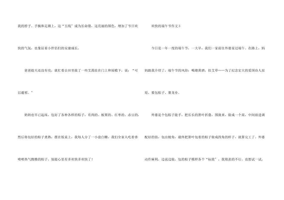 快乐的端午节300字（10篇）_第3页