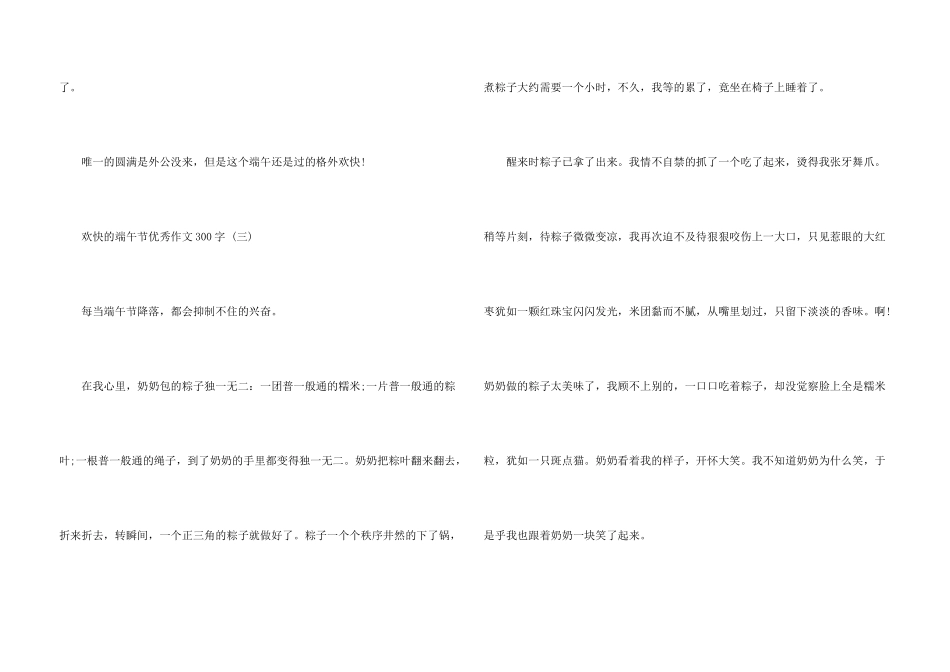 快乐的端午节优秀300字5篇_第3页