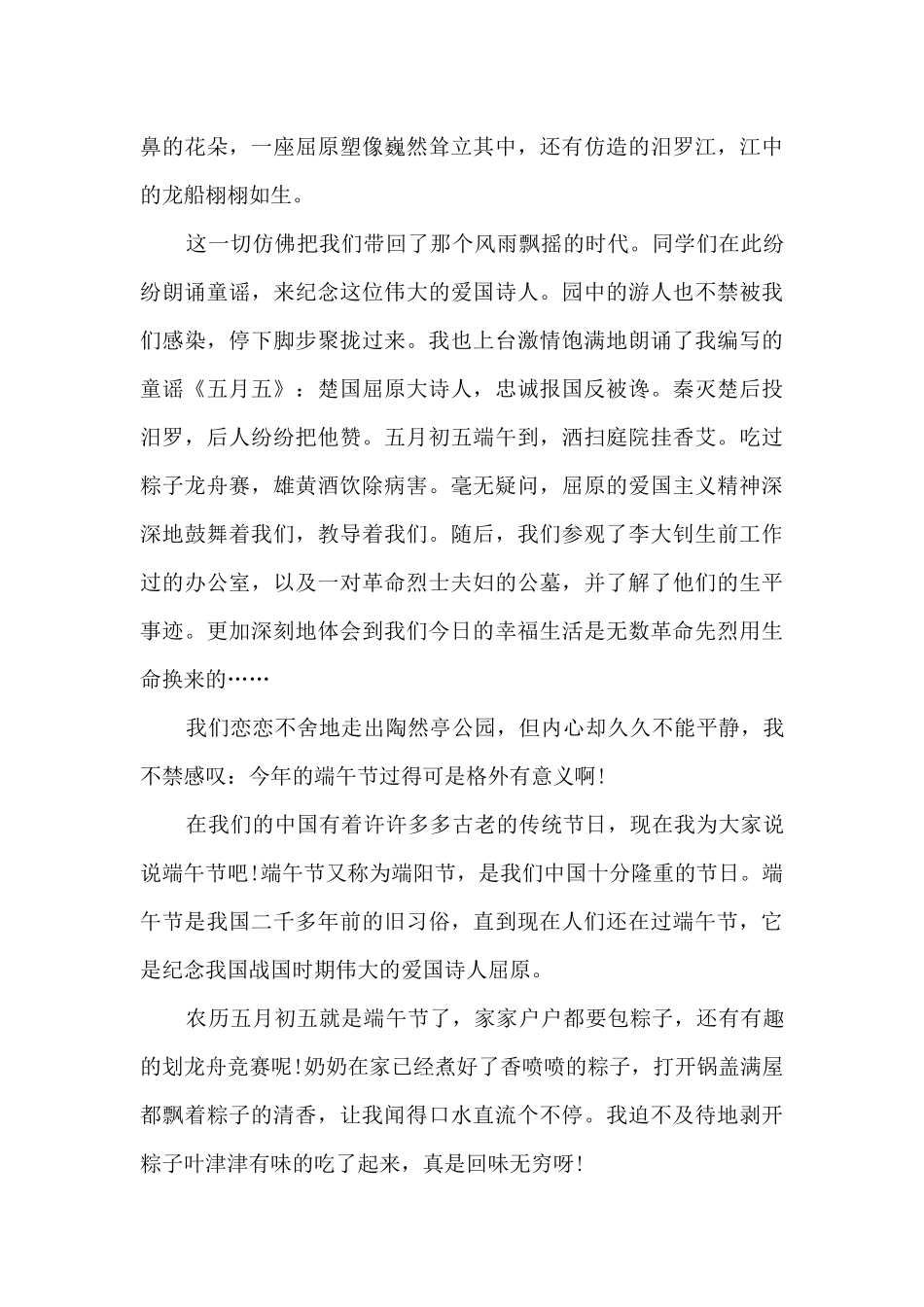 快乐的节日端午节作文5篇_第3页