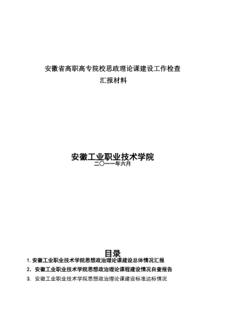 思政检查汇报材料
