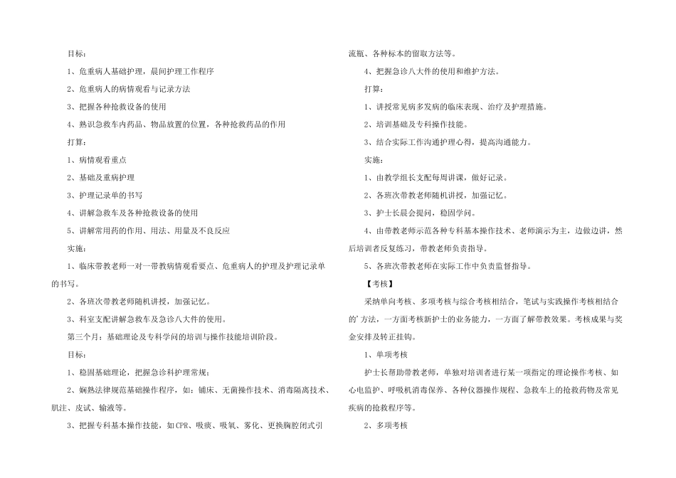 急诊科新护士培训计划_第2页