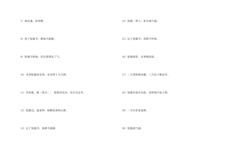 惊蛰时节的谚语_第2页