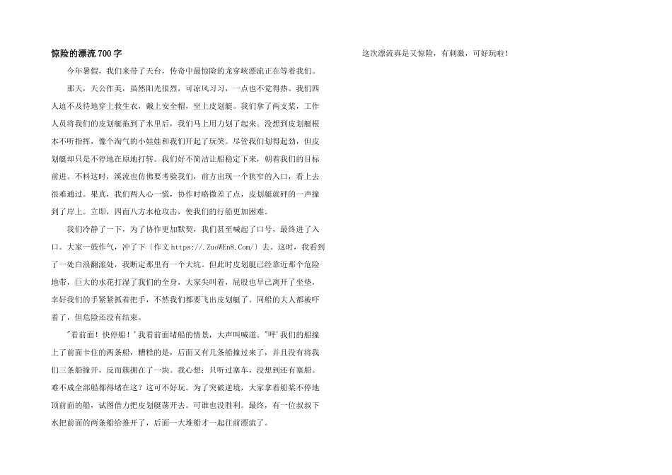 惊险的漂流700字_第1页