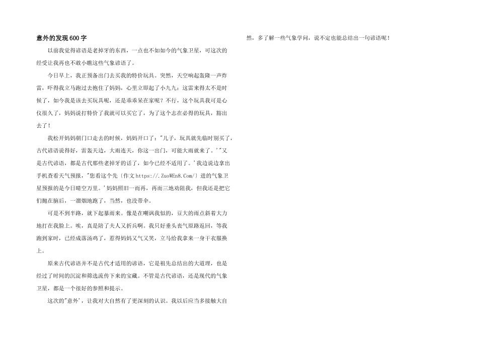 意外的发现600字_第1页