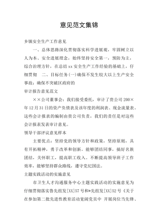意见范文集锦