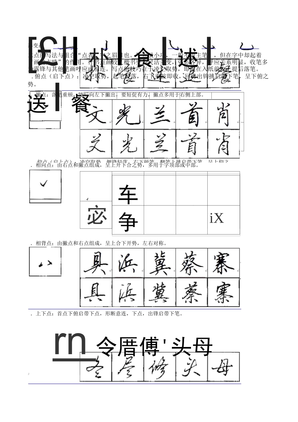 硬笔行书基本笔画_第3页
