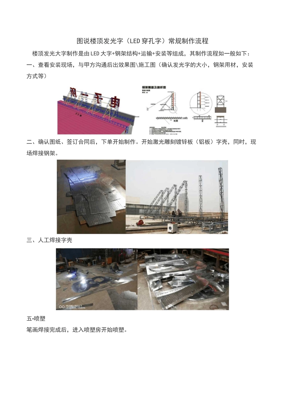 图说楼顶发光字常规制作流程_第1页