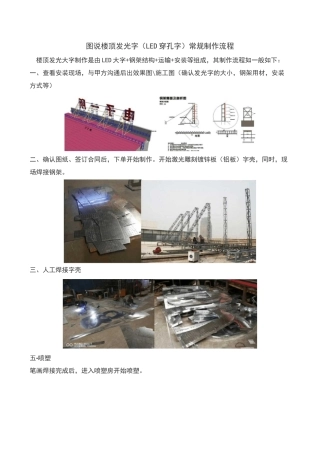 图说楼顶发光字常规制作流程