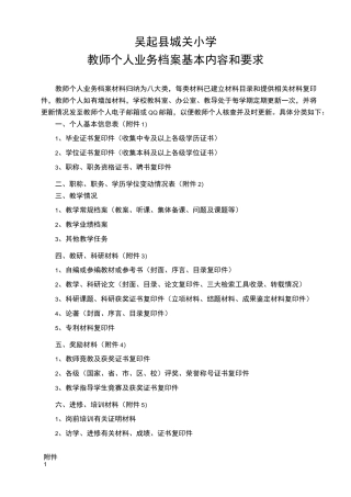 教师个人业务档案表