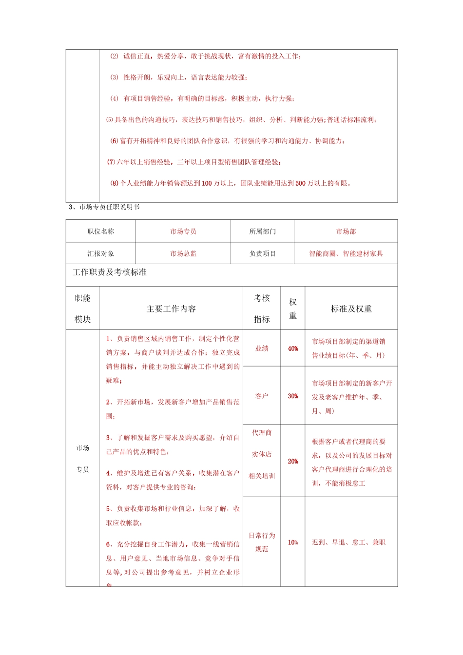 市场部薪酬体系及考核制度_第3页
