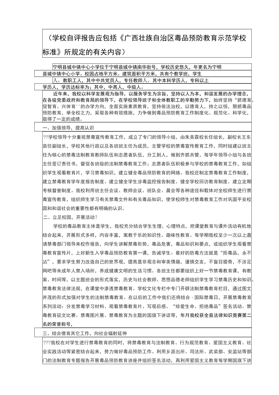 市级毒品预防教育示范学校申报表_第3页