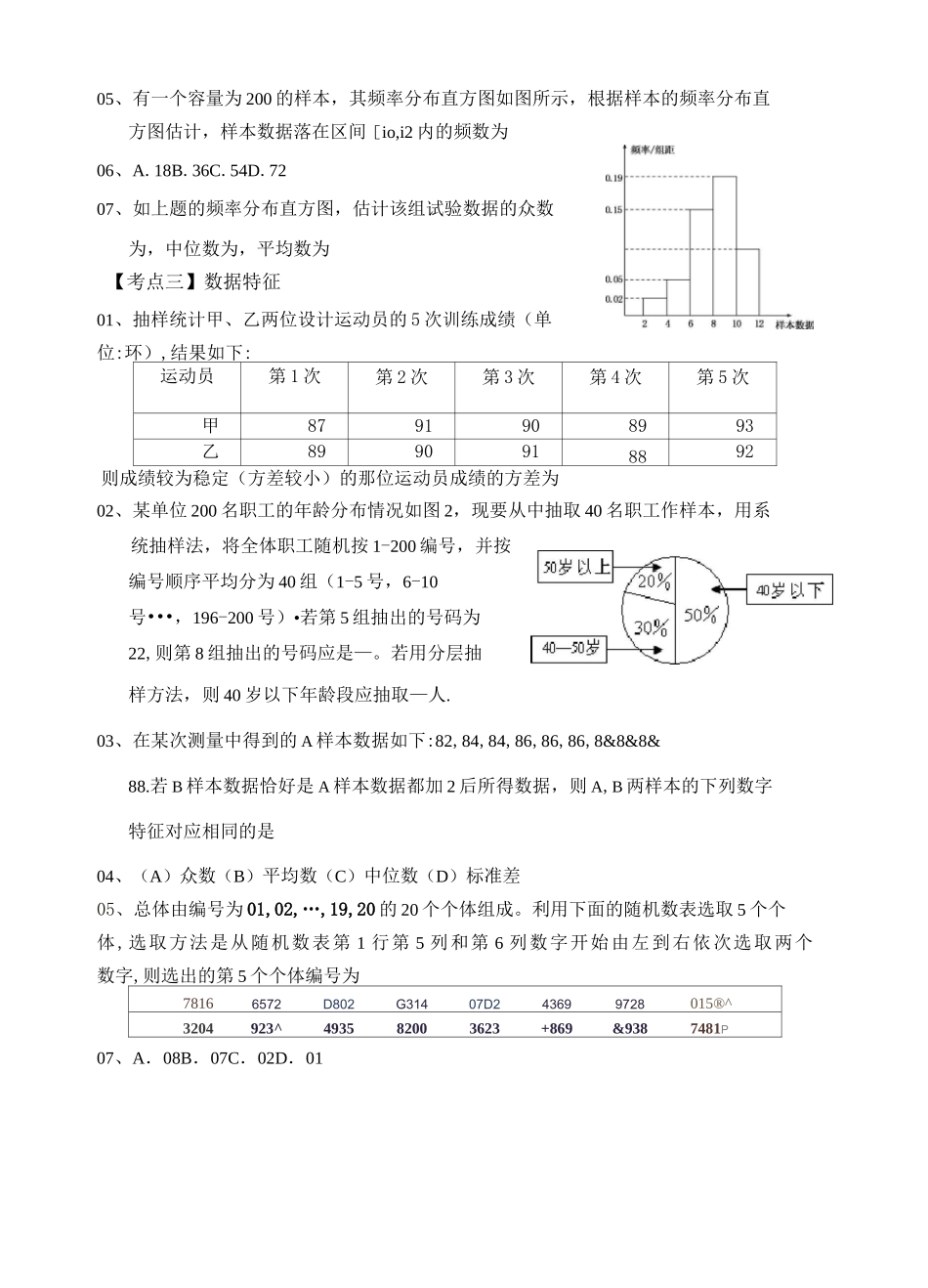 高三文科数学统计概率总结_第3页