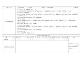 双体系日常隐患排查记录表