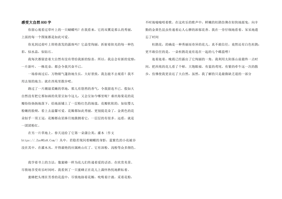 感受大自然800字_第1页