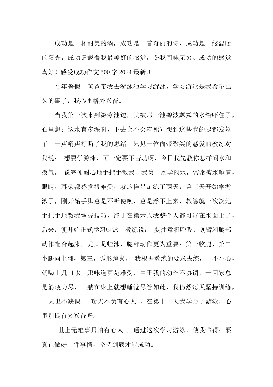 感受成功作文600字2024最新_第3页