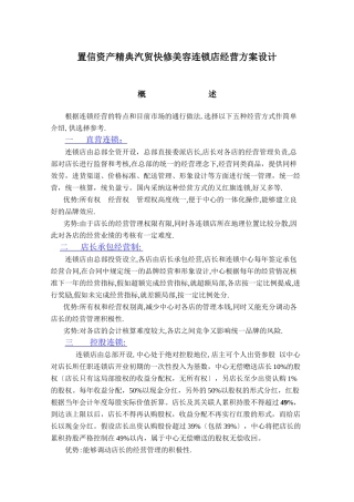 成都置信精典汽贸快修美容连锁店