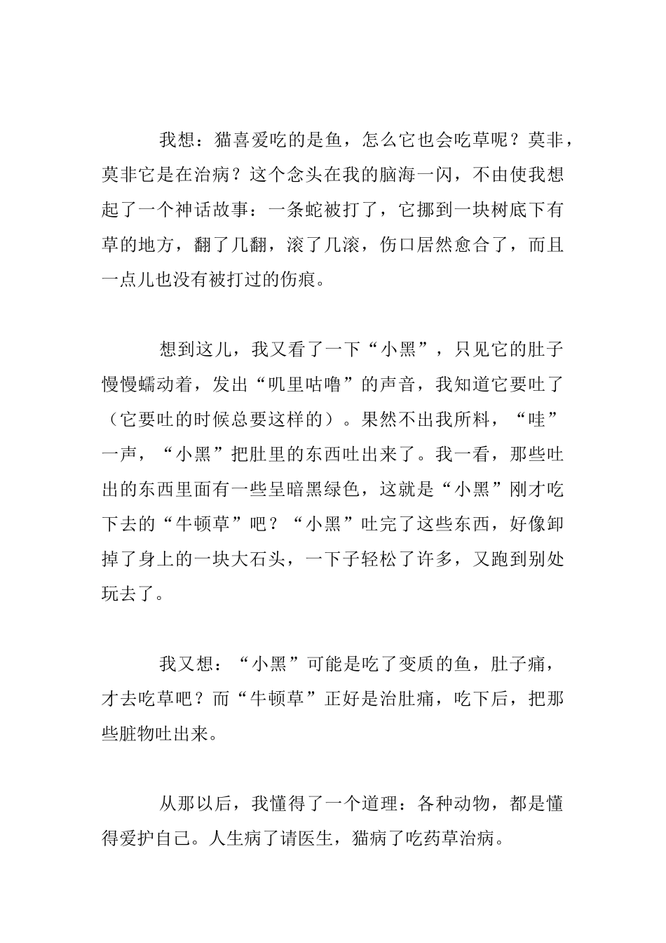 我发现猫会自己治病高一作文_第2页