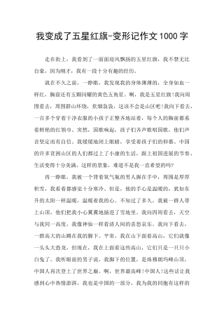 我变成了五星红旗