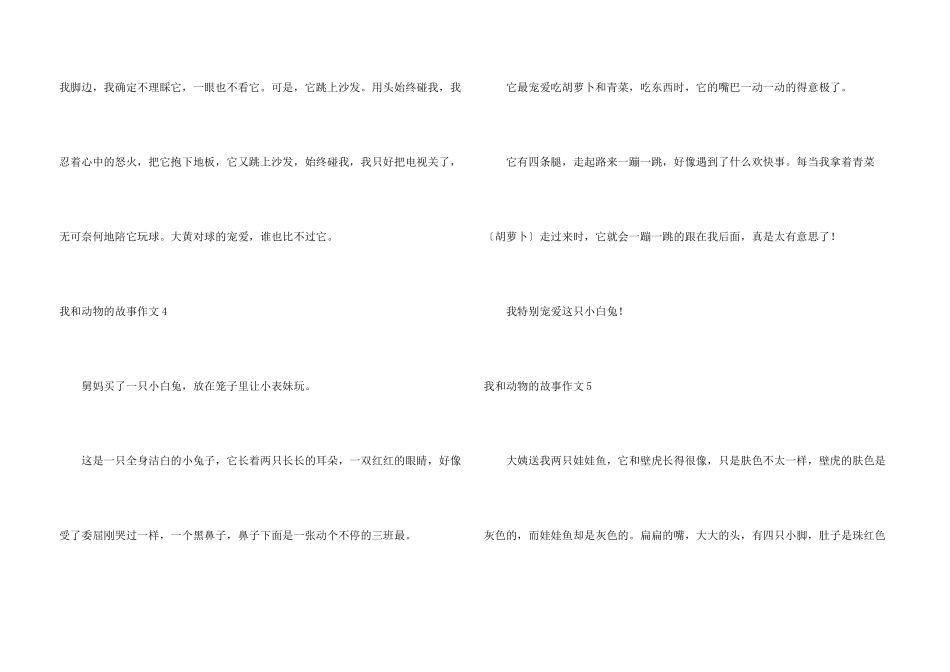 我和动物的故事集锦15篇_第3页