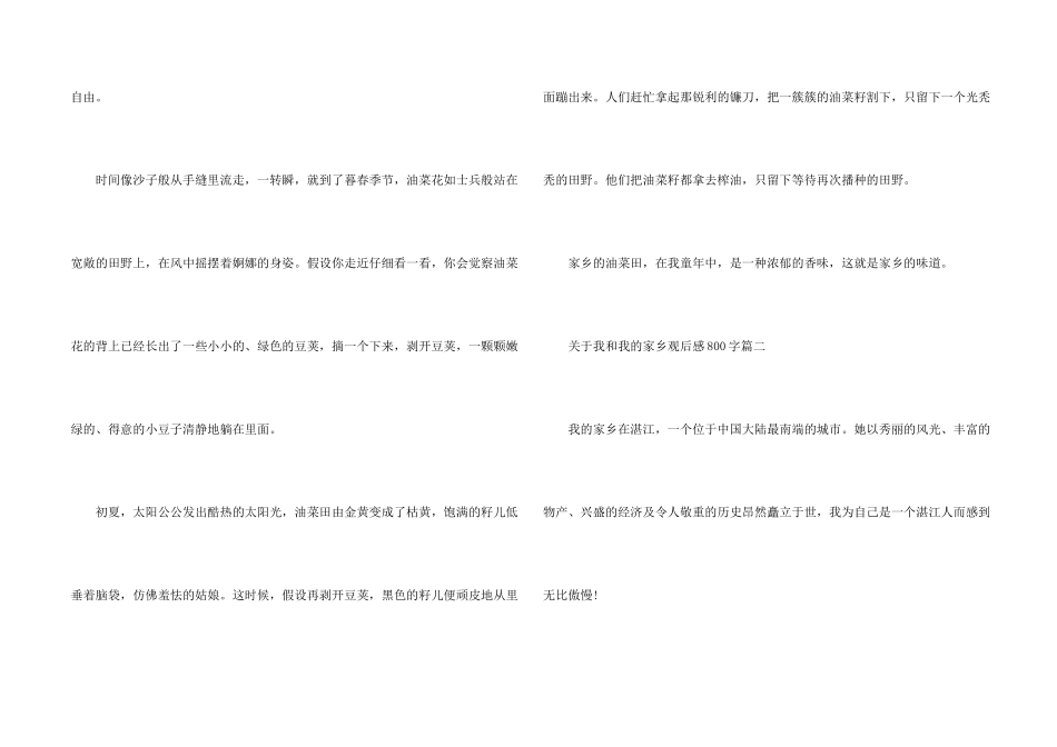 我和我的家乡观后感800字5篇_第2页