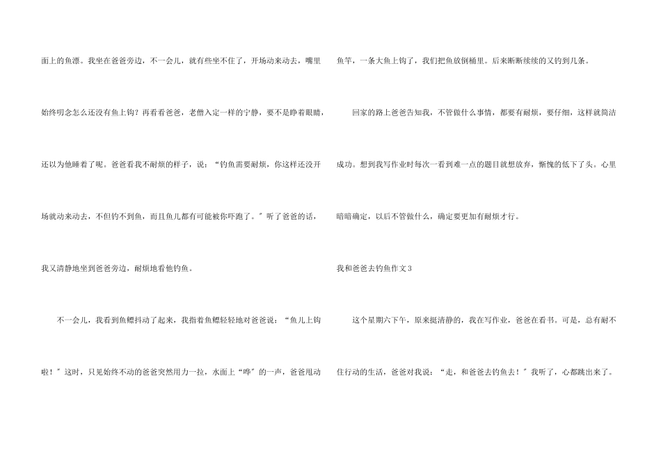 我和爸爸去钓鱼15篇_第3页