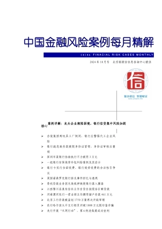 我国金融风险案例每月精解