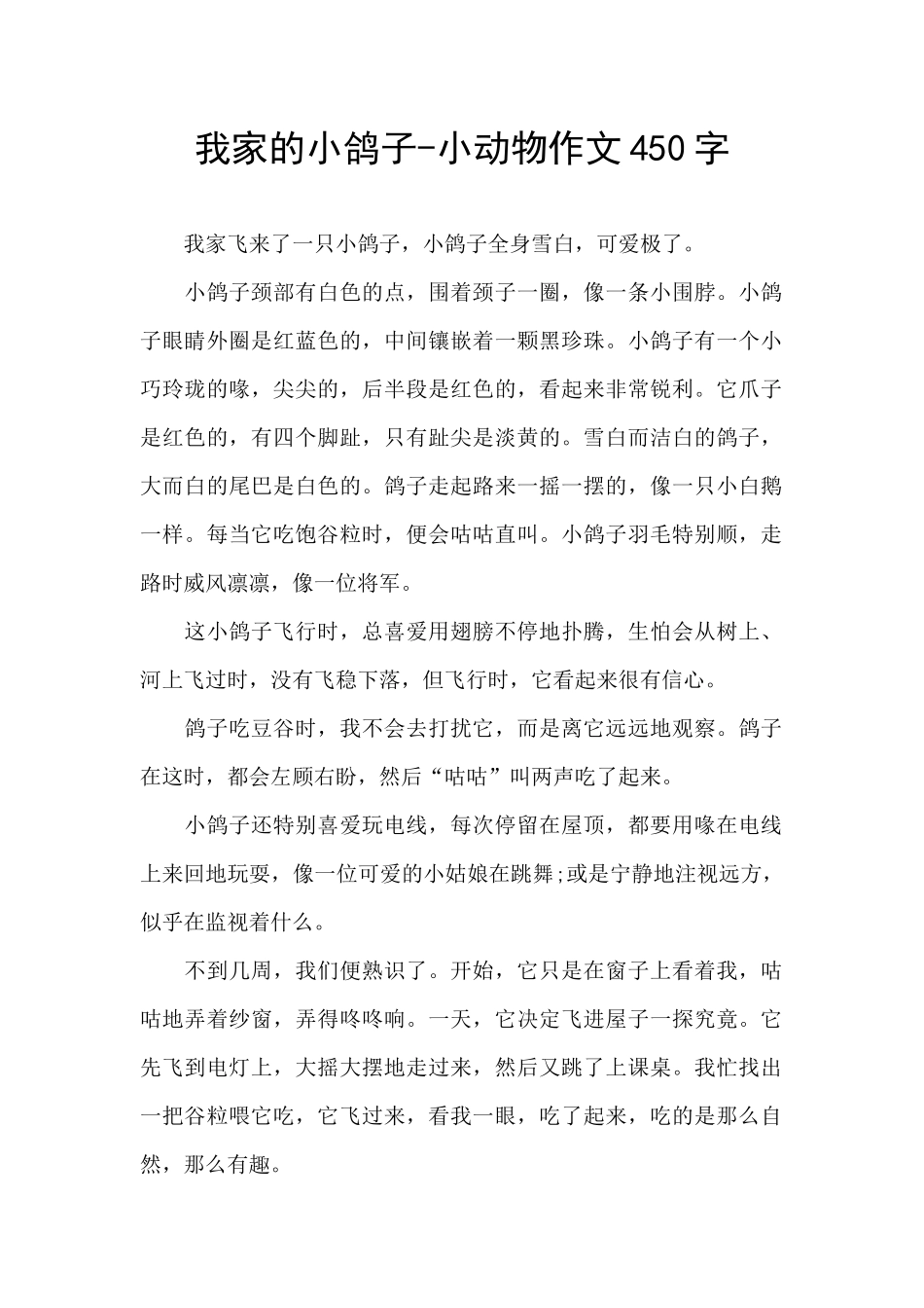 我家的小鸽子_第1页