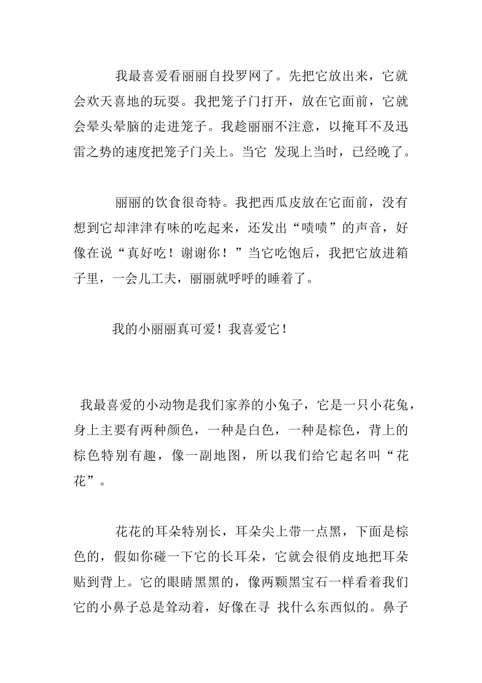 我家的小兔子作文小白兔_第2页